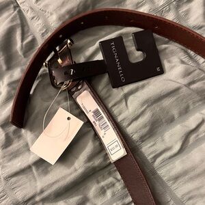 NWT Tignanello Women's Dark Brown Leather Belt Medium (40 Inches)
